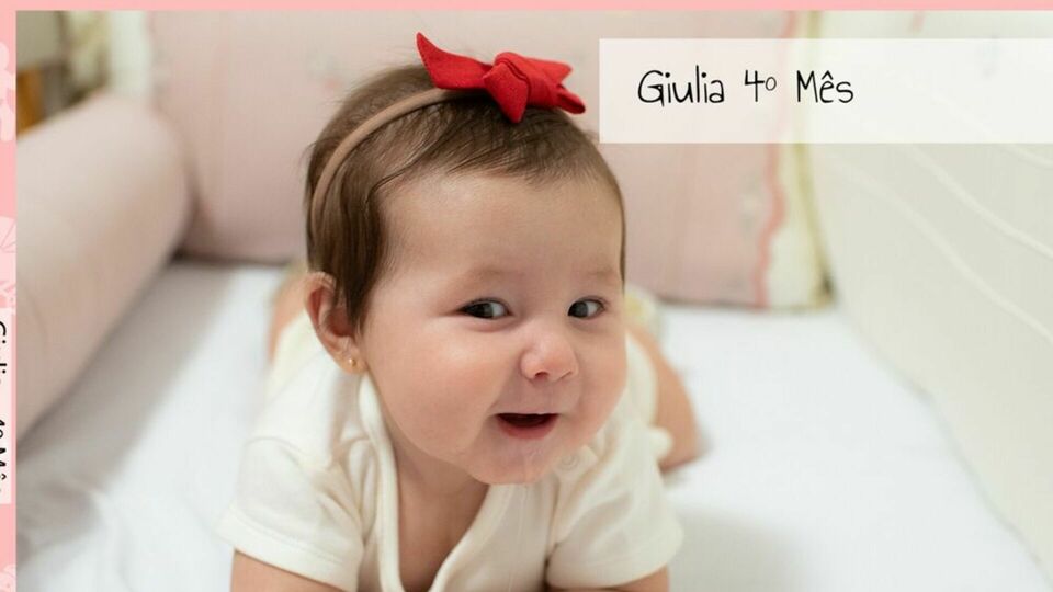 Acompanhamento mensal Giulia 4 mês - Ribeirão Preto -SP